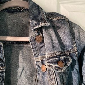 American Eagle Cropped Jean Jacket - XS